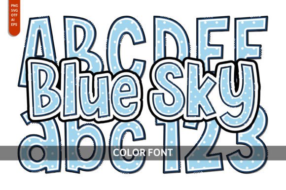 Blue Sky: A Colorful Font for Creative and Playful Designs