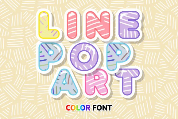 Line Pop Art: A Stripe Pattern Font for Modern Designers