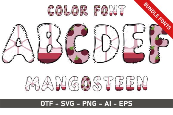 Mangosteen Bundle: A Playful Typeface for Creative Projects