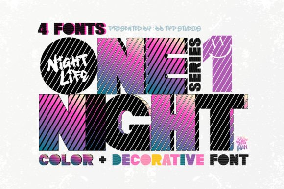 One Night 1: The Retro Color Font That Commands Attention