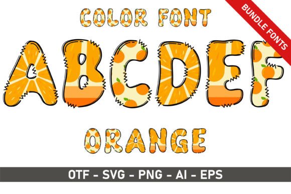Orange Bundle: A Playful Color Font for Creative Projects