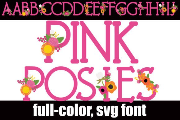 Pink Posies: Where Serif Tradition Meets Floral Charm