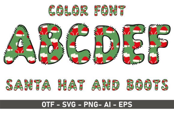 Santa Hat and Boots: A Playful Font for Festive and Creative Designs