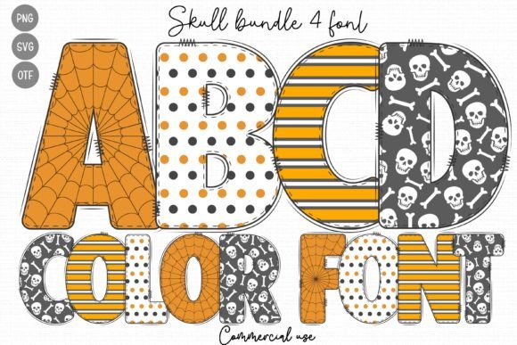 Skull Bundle 2: A Spine-Tingling Alphabet for Halloween Design